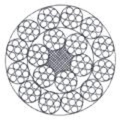 STEEL WIRE ROPE, NON-ROTATING ROPE, 18X7+FC