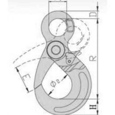 EURO EYE SELF LOCKING HOOK
