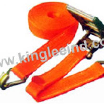 RATCHET TIE DOWN,J HOOK AND DELTA RING ON EACH END