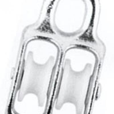 DIE CAST DOUBLE PULLEY W/ NYLON WHEEL, GALV.