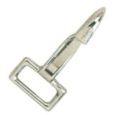 RIGID STRAP EYE SPRING SNAP, ZINC ALLOY, NKL PL.