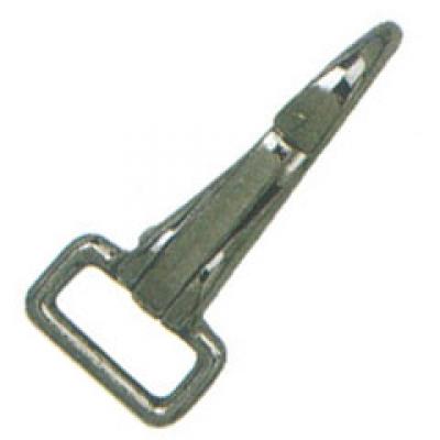 RIGID EYE SNAP HOOK, ZINC ALLOY, NKL PL.