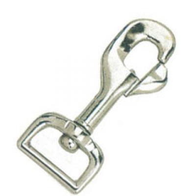RIGID ROUND EYE BOLT SNAP, ZINC ALLOY, NKL PL