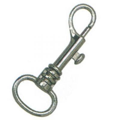 SWIVEL ROUND EYE BOLT SNAP, ZINC ALLOY, NKL PL