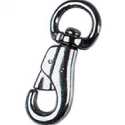 SWIVEL BULL NOSE SNAP, HEAVY PRESS STEEL, NKL PL